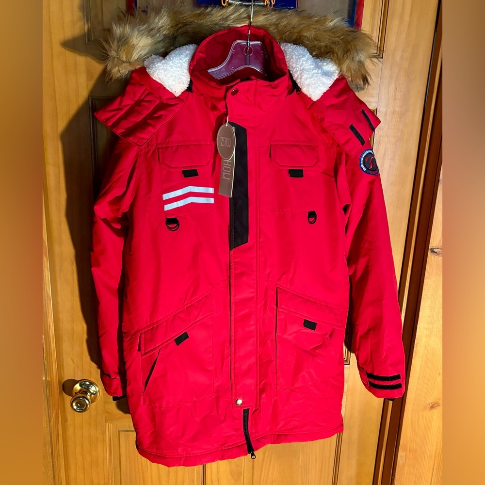 ❄️ZShow Winter Faux Fur Rimmed Sherpa Lined Hood (removable) Coat❄️ NWT